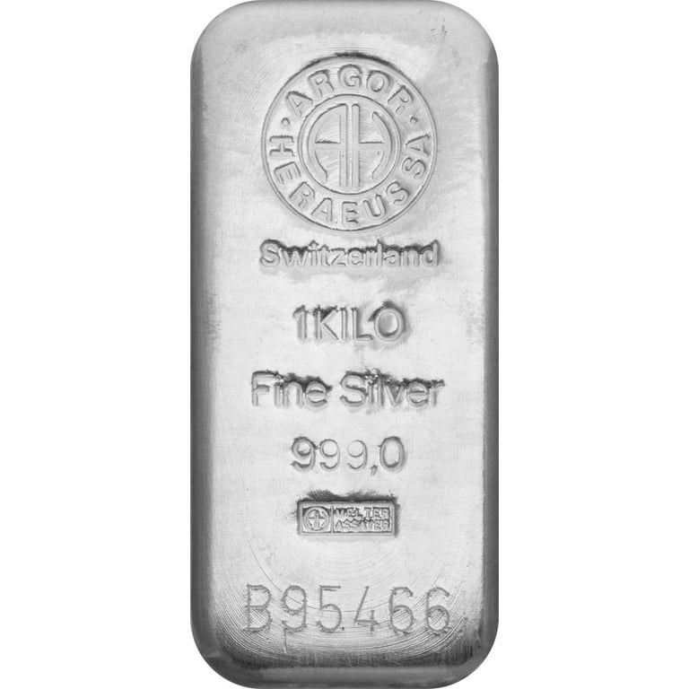Front of the Silver bar 1000 g