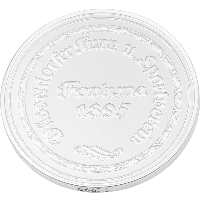 Side view of the Silver Fortuna Düsseldorf 1 oz PF - 2022