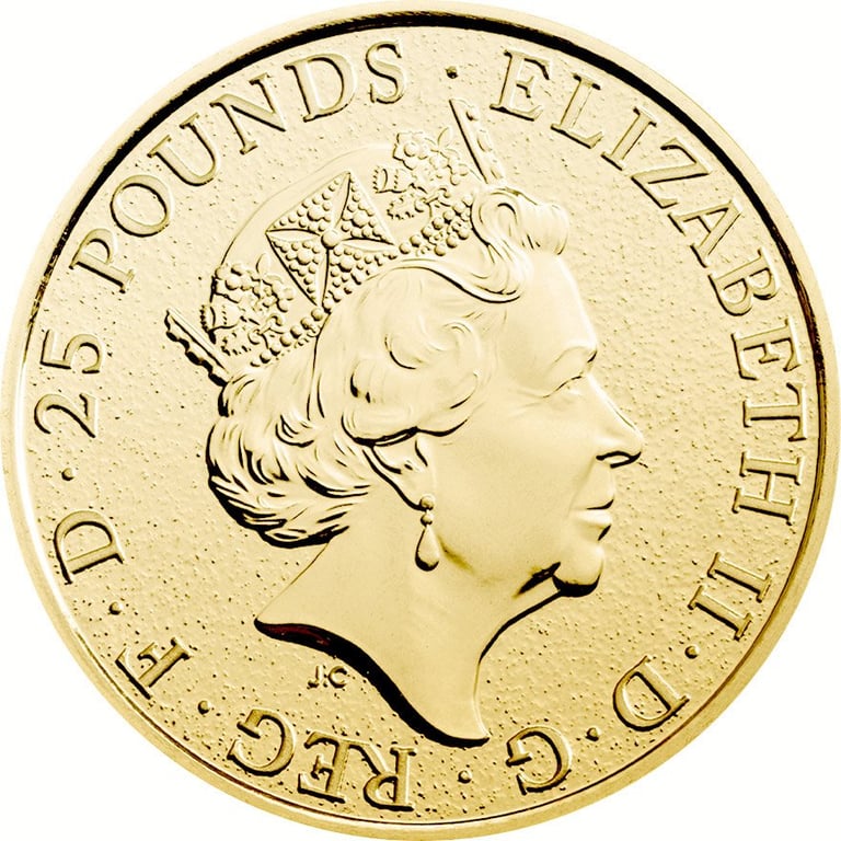 Back of the Gold The Queen's Beasts 1/4 oz - Griffin of Edward