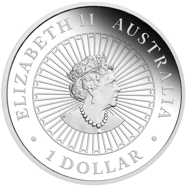 Back of the Silver Opal Coin - Great Southern Land 1 oz PF