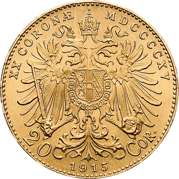 Back of the Gold 20 Kronen