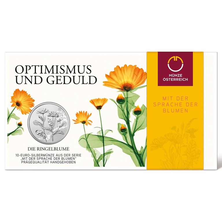 Silver marigold 10 EUR SU AUT - 2022 in the original coin case