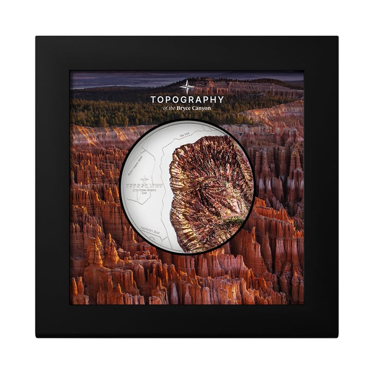 Coin case of Silver Topography Bryce Canyon 5 oz PF - Ultra High Relief 2026