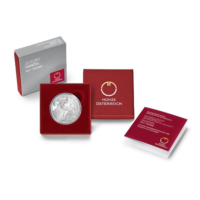 Silver trade 20 EUR PF AUT - 2024 in the original coin case