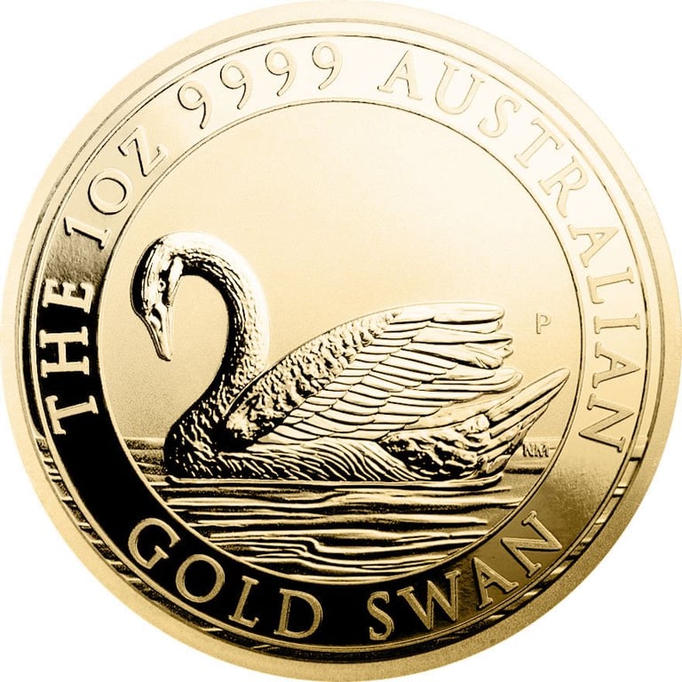 Front of the Gold Swan 1 oz - 2017