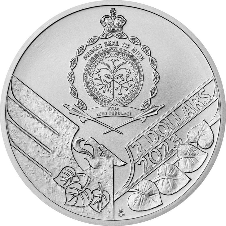 Back of the Silver Czech Lion 1 oz - 2023