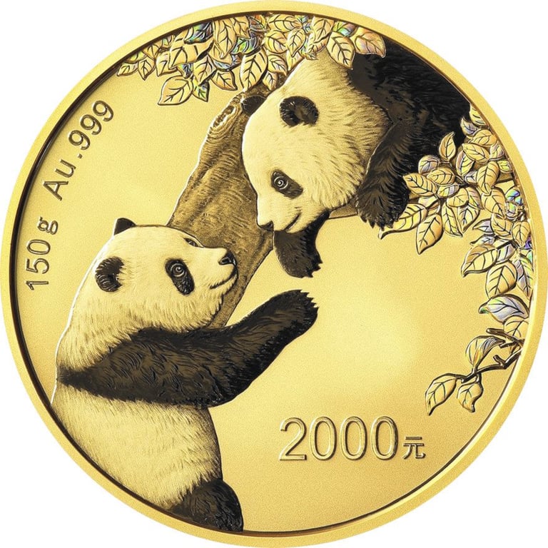 Front of the Gold China Panda 150 g PF - Iridescent 2023