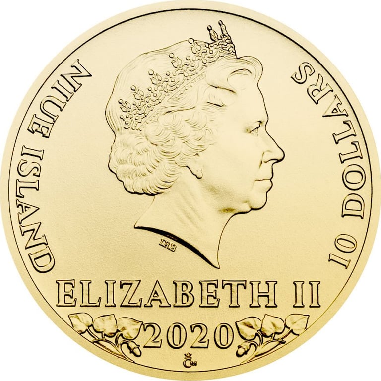 Back of the Gold Czech Lion 1/4 oz PF - 2020