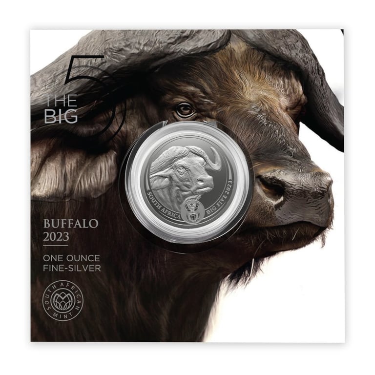 Silver Buffalo 1 oz - Big Five Series II - 2023 in the original coin case