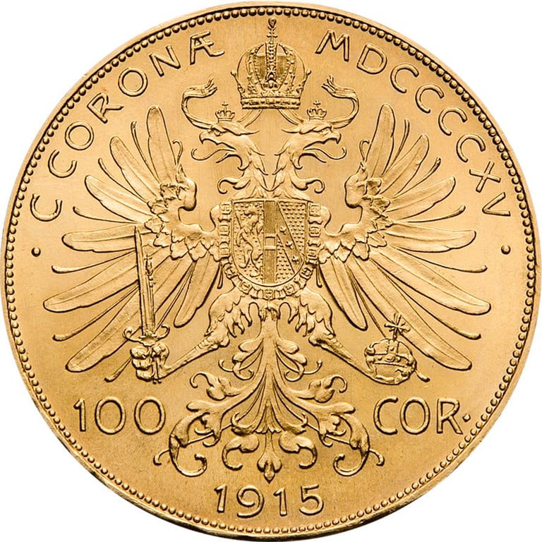 Back of the Gold 100 Kronen