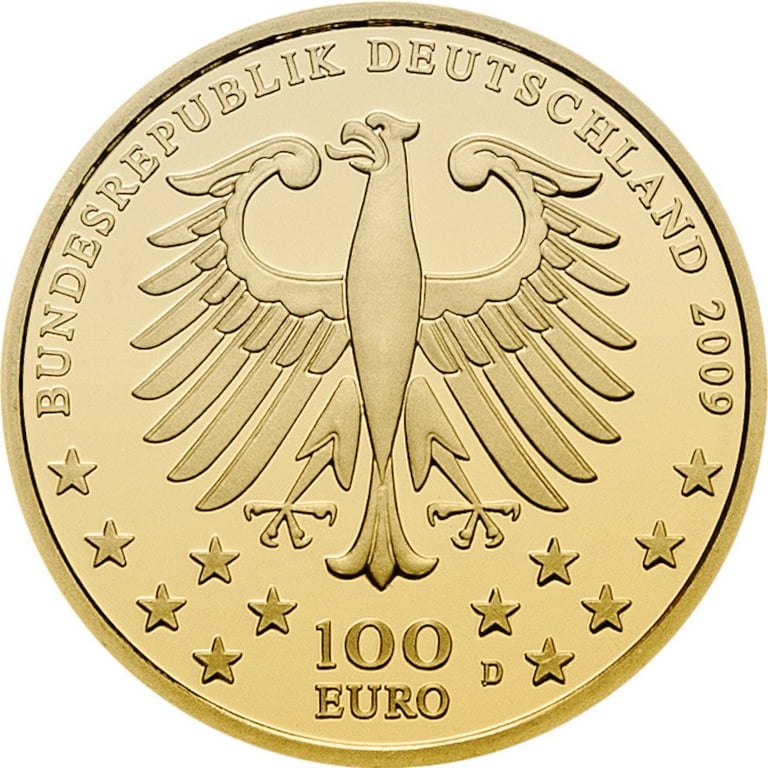 Front of the Gold Euro 1/2 oz