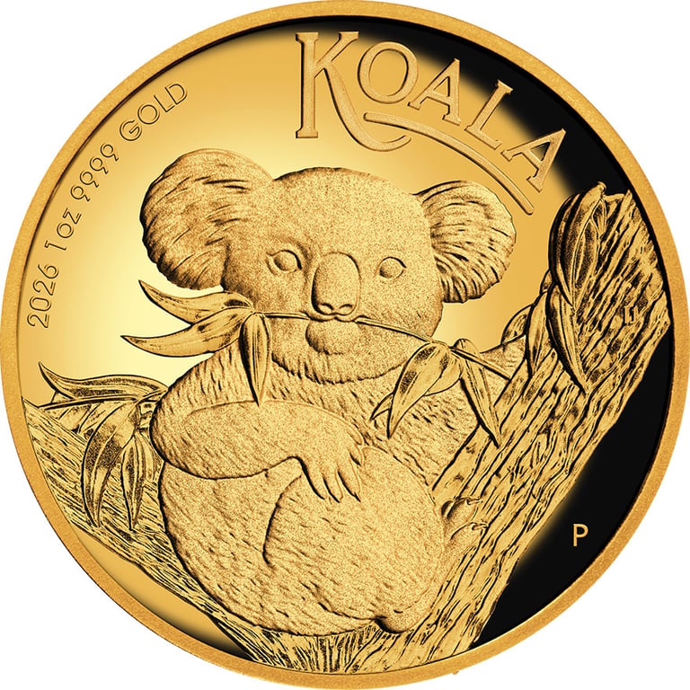 Front of Gold Koala 1 oz Proof - High Relief 2026