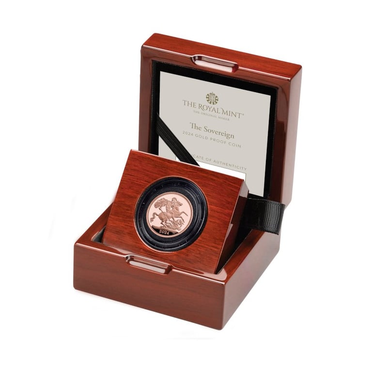 Gold Sovereign PF - 2024 in the original coin case