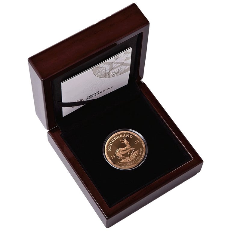 Gold Krugerrand 1 oz PF - 2020 in the original coin case