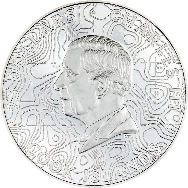 Back of the Silver Topography Grand Canyon 5 oz PF - Ultra High Relief 2023