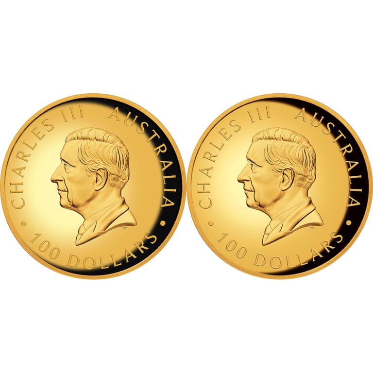 Back of Gold Coin Set – 2 x 1 oz Kookaburra Proof High Relief – 1st Issue & 2026