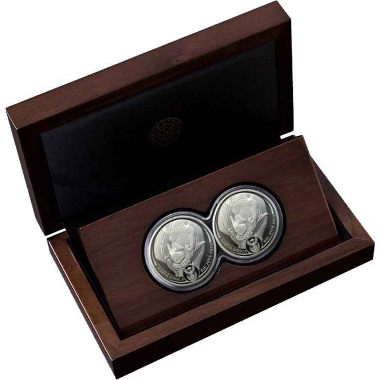 Silver Rhino Big Five Series l - 2 x 1 oz PP Set Double Capsule - 2020 in the original coin case