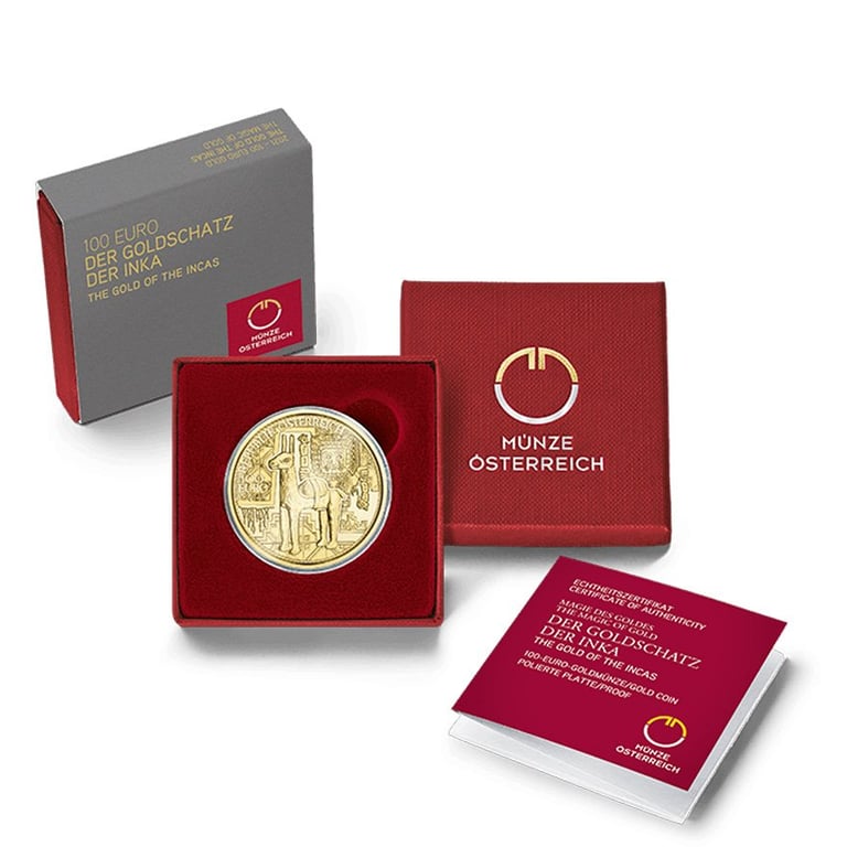 Gold Magic of Gold 1/2 oz PF - The Gold Treasure of the Incas in the original coin case