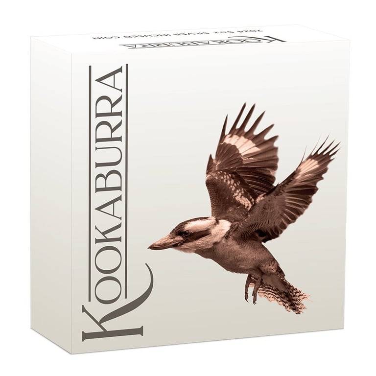 Original coin case of the Silver Kookaburra 5 oz PF - Incused 2024