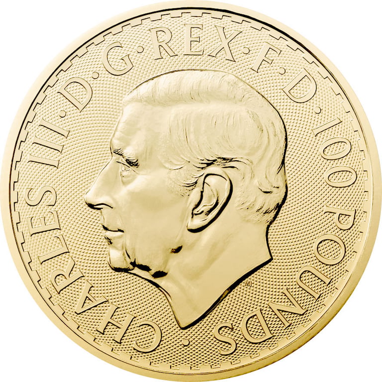 Back of Gold Britannia 1 oz - 2027