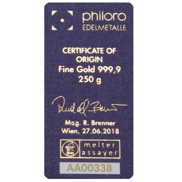 Certificate of authenticity