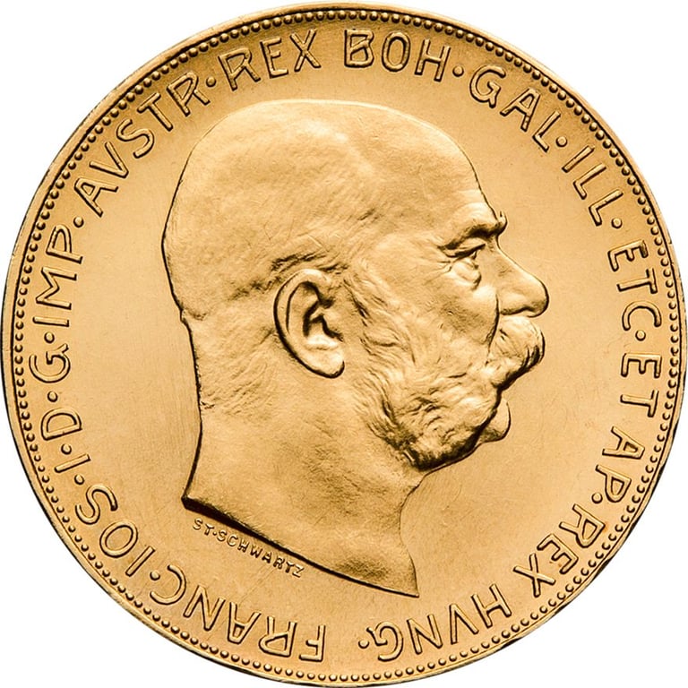 Front of the Gold 20 Kronen