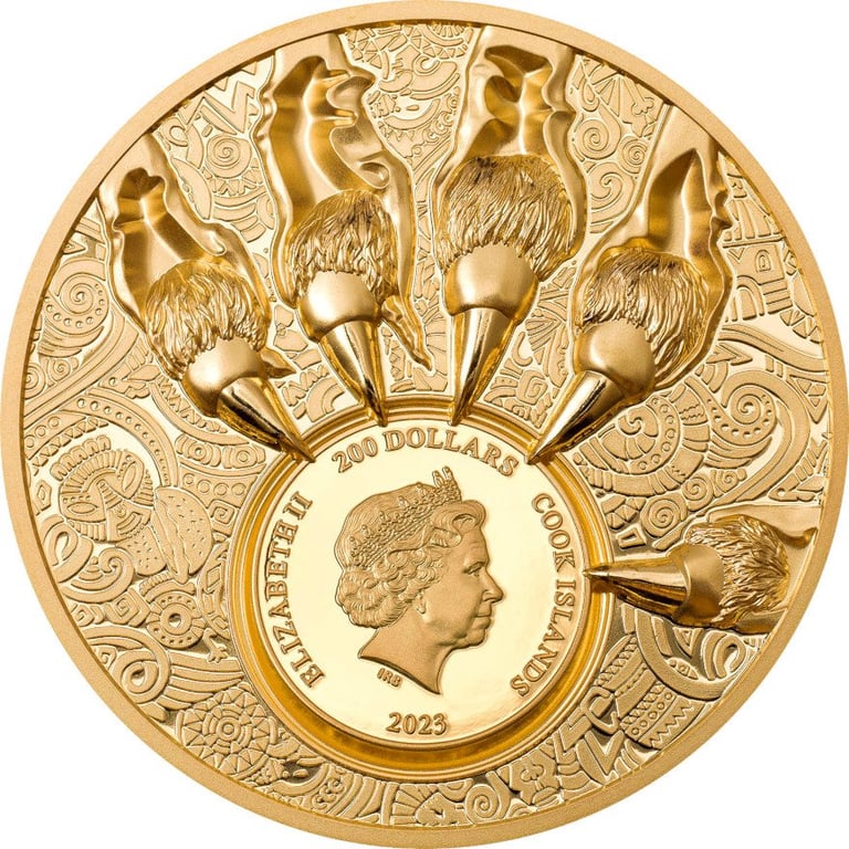 Back of the Gold King of the South - Lion 1 oz PF - Ultra High Relief