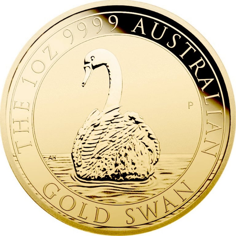 Front of the Gold Swan 1 oz - 2023