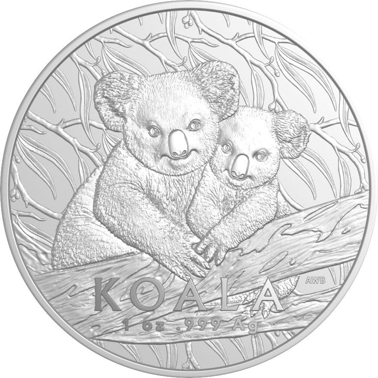 Front of the Silver Koala 1 oz - RAM 2025