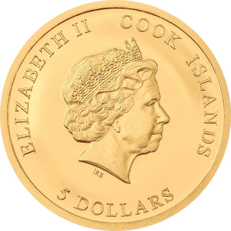 Back of the Gold Queen Elizabeth II - In Memoriam 0,5 g PF