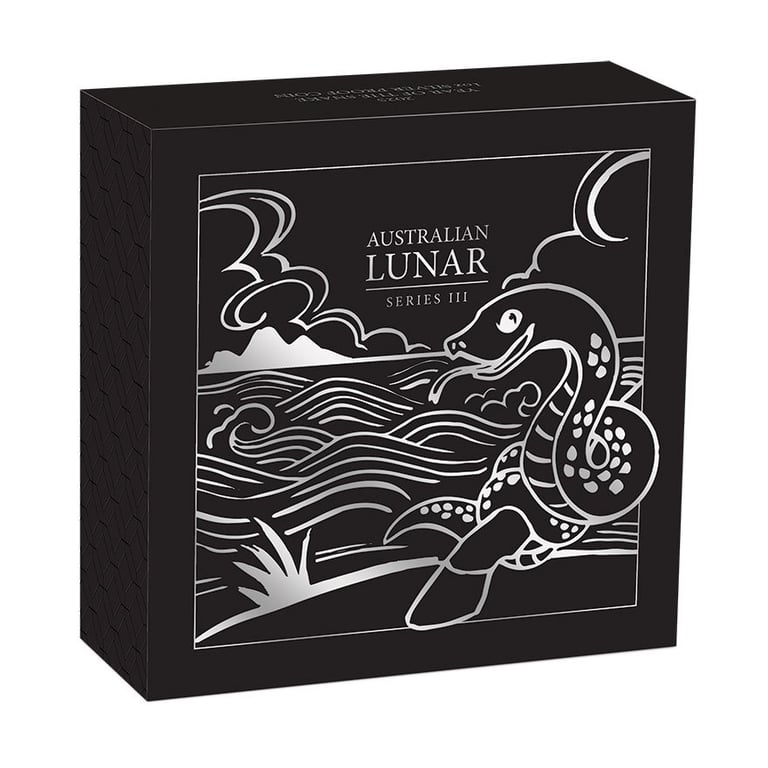 Original coin case of the Silver Lunar III 1 oz PF - Snake 2025