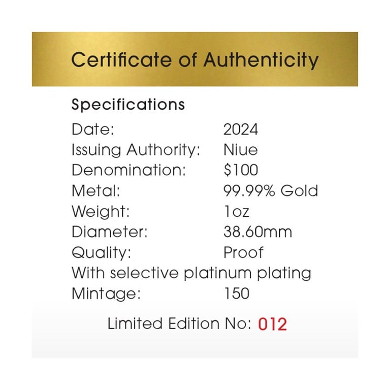 Certificate of authenticity