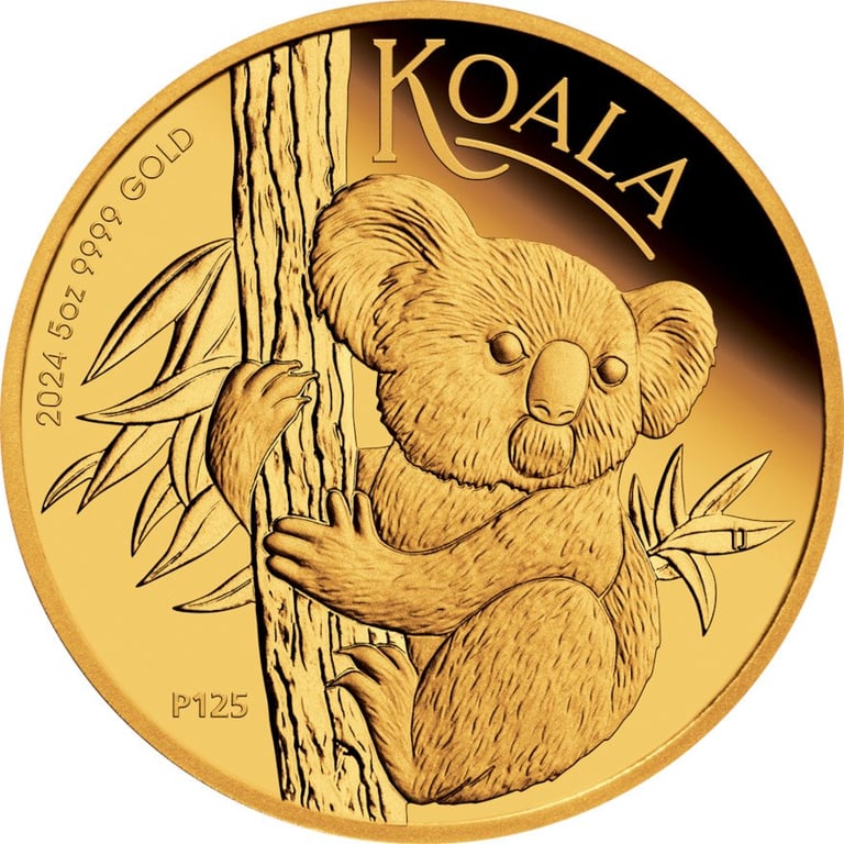 Front of the Gold Koala 5 oz PF - 2024