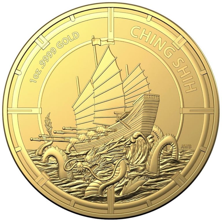 Front of the Gold Pirate Queens 1 oz - Ching Shih