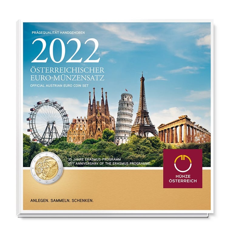 Copper Euro-Coin-Set SU AUT - 2022