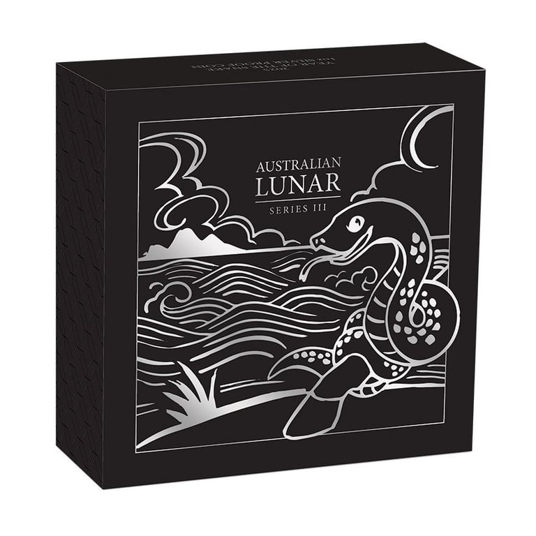 Original coin case of the Silver Lunar III 1 oz PF - Snake 2025