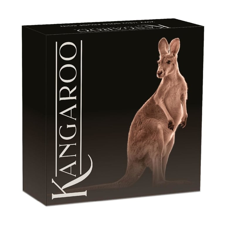 Original coin case of the Gold Kangaroo 1/4 oz PF - 2022