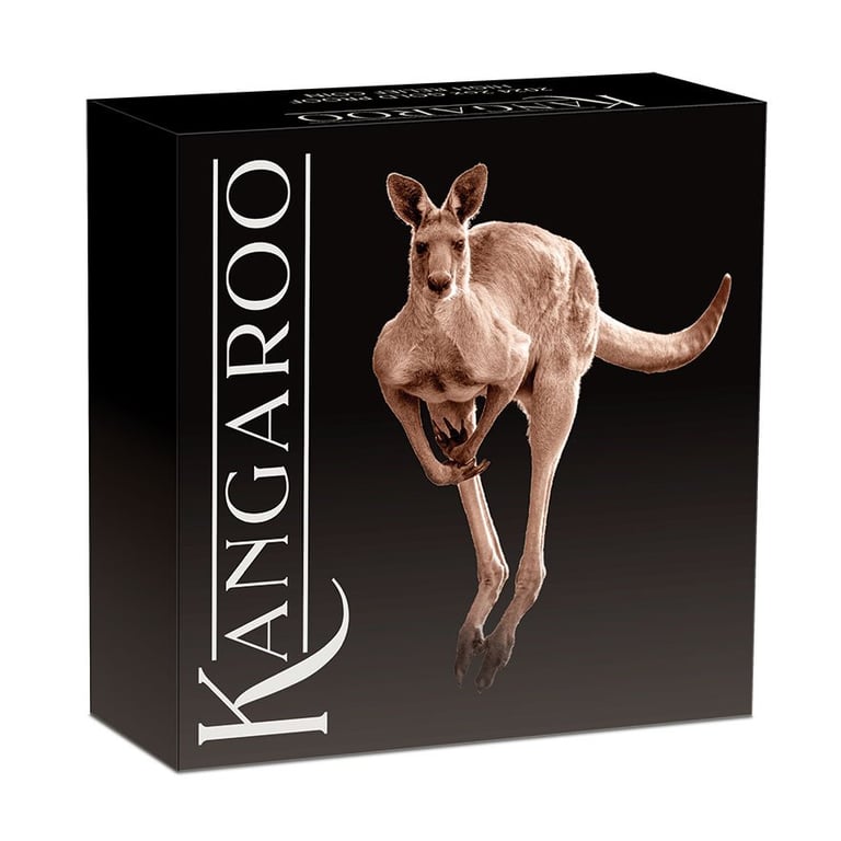 Original coin case of the Gold Kangaroo 2 oz PF - High Relief 2024