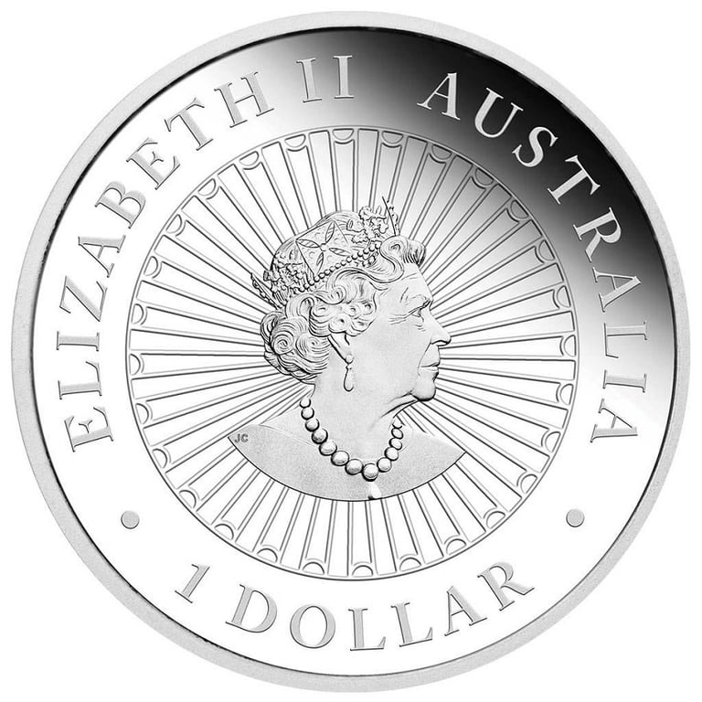 Back of the Silver Opal Series 1 oz PF - Year of the Tiger 2022