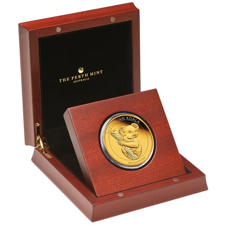 Gold Koala 5 oz PF - 2020 in the original coin case