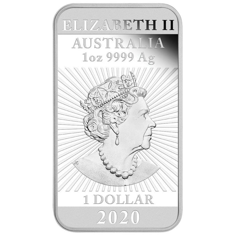 Back of the Silver Dragon 1 oz Rectangle Coin - PF - 2020