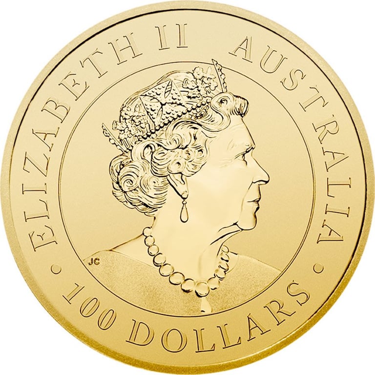 Back of the Gold Australian Nugget 1 oz - Welcome Stranger 2019