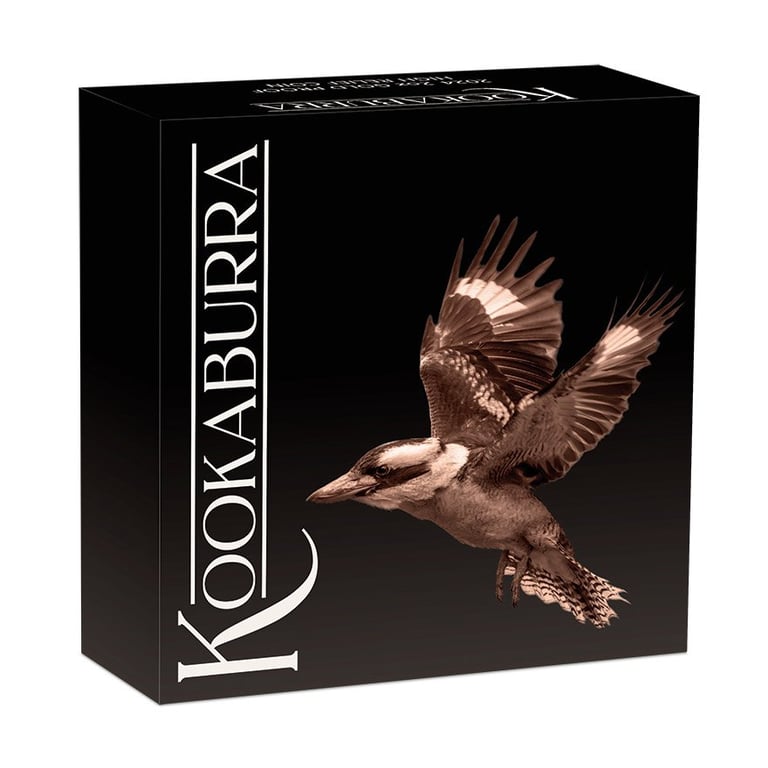 Original coin case of the Gold Kookaburra 2 oz PF - High Relief 2024