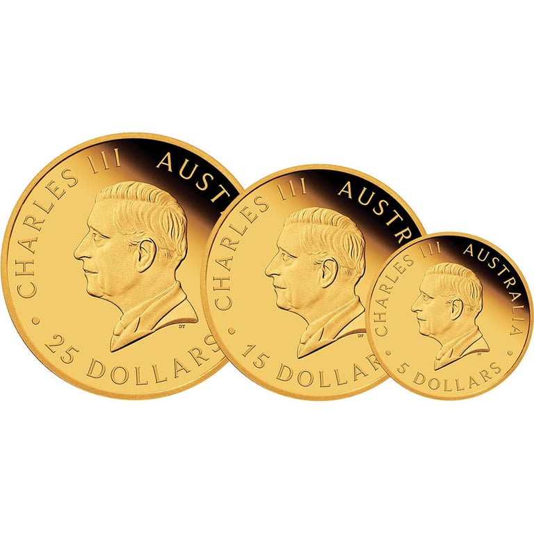 Back of Gold Sovereign 3 Coin Set Proof - Perth Mint 2026
