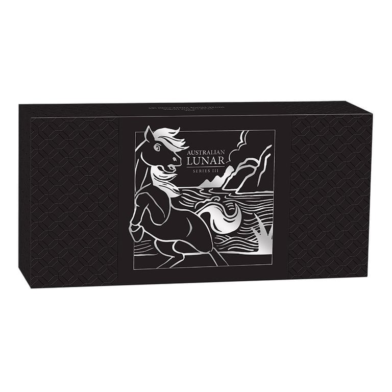 Box of the Silver Lunar III Horse 3 Coin Set PF - 2026