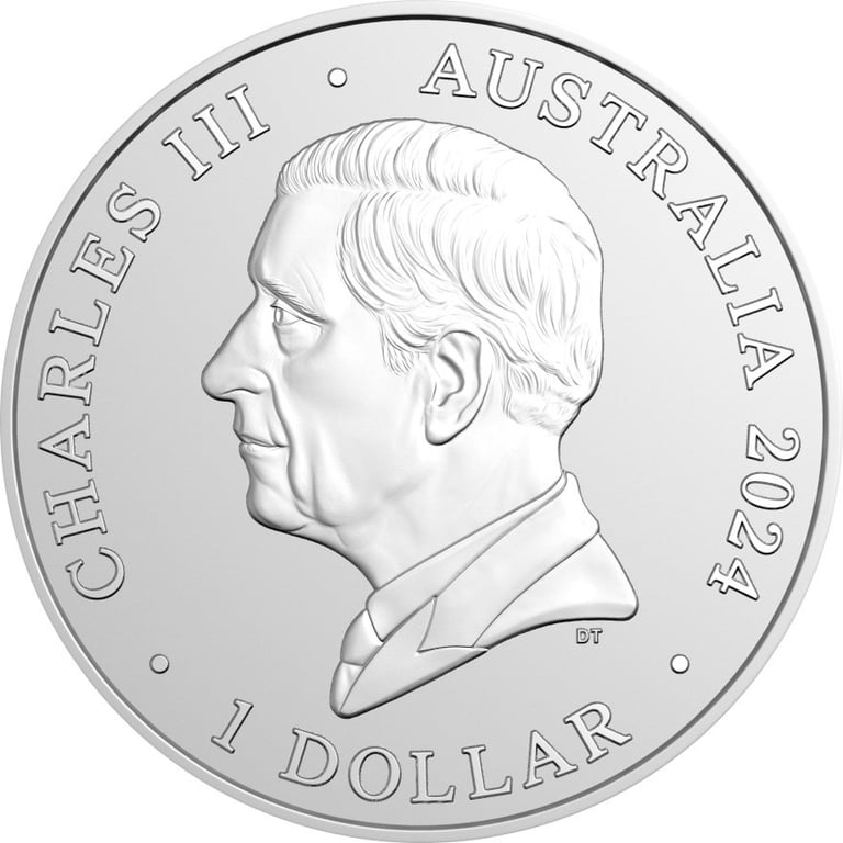 Back of the Silver Hourglass Dolphin 1 oz - RAM 2024