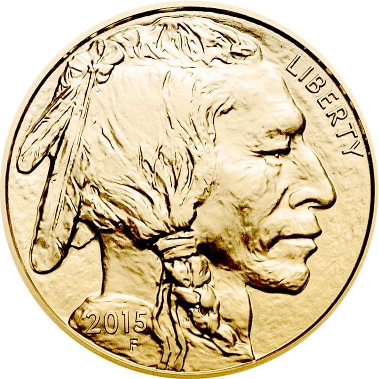 Back of the Gold American Buffalo 1 oz