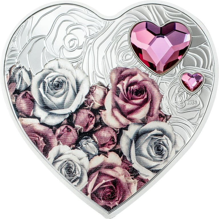Front of the Silver heart Brilliant Love 20 g PF - 2024
