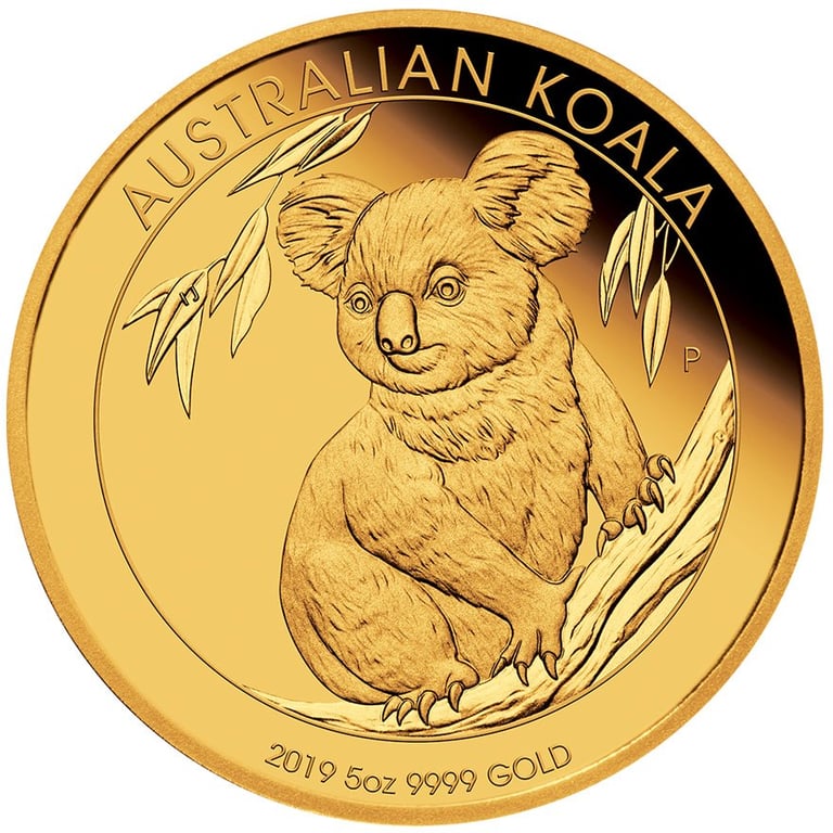 Front of the Gold Koala 5 oz PF - 2019
