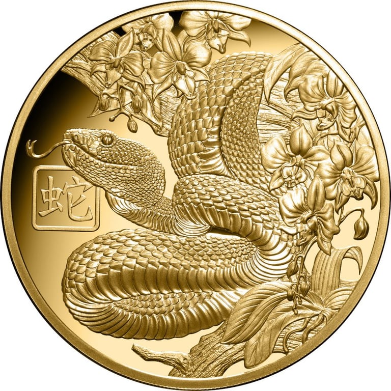 Front of the Gold Year of the Snake - 1 oz PF - 2025